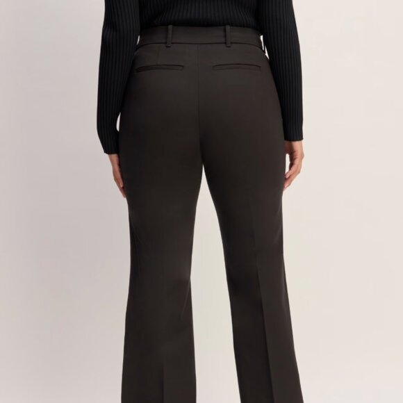 Everlane The Bi-Stretch Flare Pant Cotton Blend Trousers Black Size 8 NWOT - Picture 4 of 14